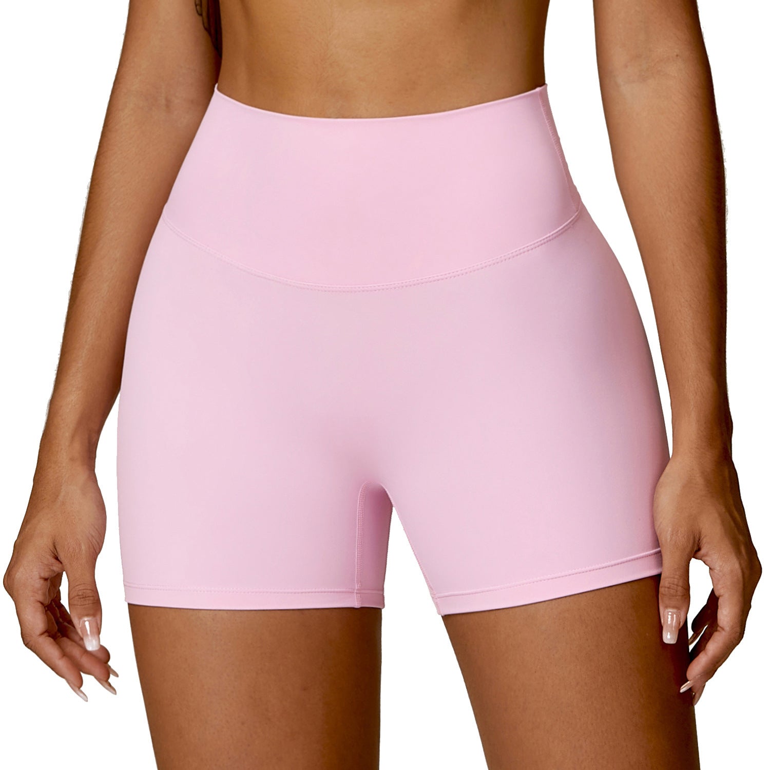 High Waist Belly Control Peach Lift Active Sports Shorts