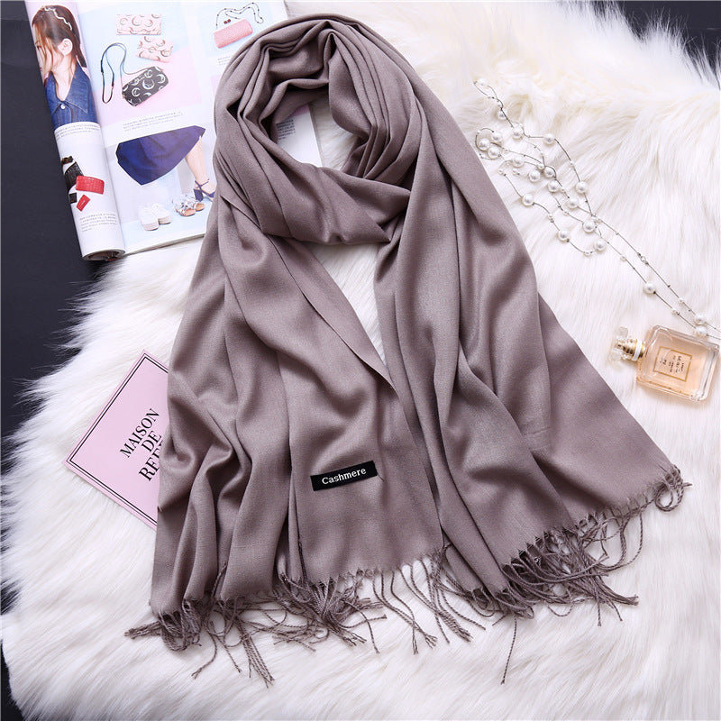 Luxurious Solid Shawl Scarf | Soft & Warm Wrap