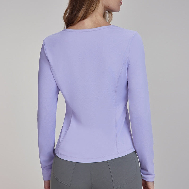 Women's Loose Fit Breathable Long Sleeve Activewear Top for Yoga and Exercise