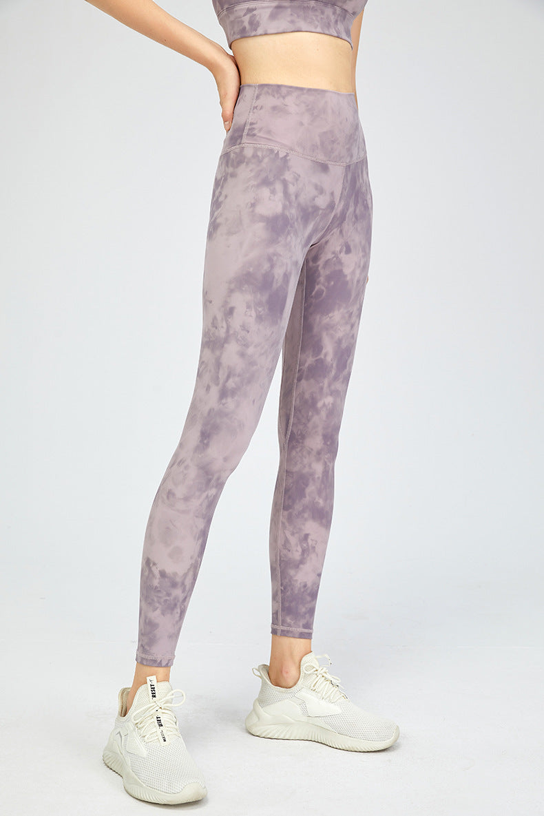 Slimming High-Waist Printed Active Leggings for Yoga and Fitness