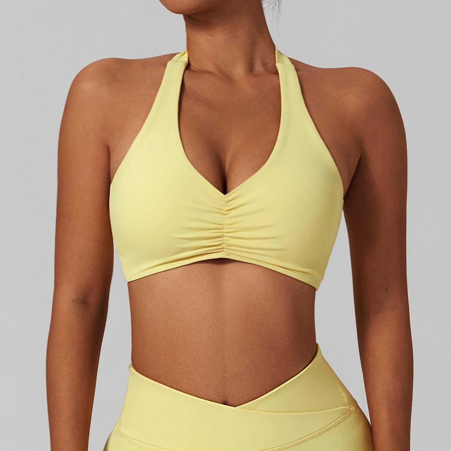 Supportive Halter Neck Sports Bra for Active Lifestyle Workouts
