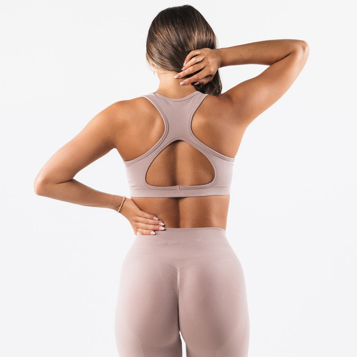 Seamless Ribbed Activewear Set for Women | Yoga Sports Bra & Leggings