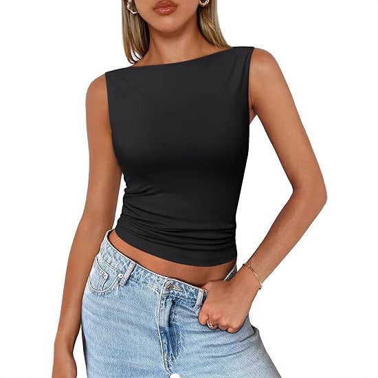Chic Slim Fit Sleeveless Pullover Top for Women Everyday Wear