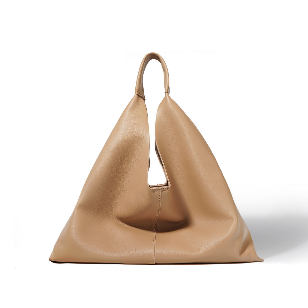 Soft Leather Slouchy Shoulder Bag - Everyday Tote