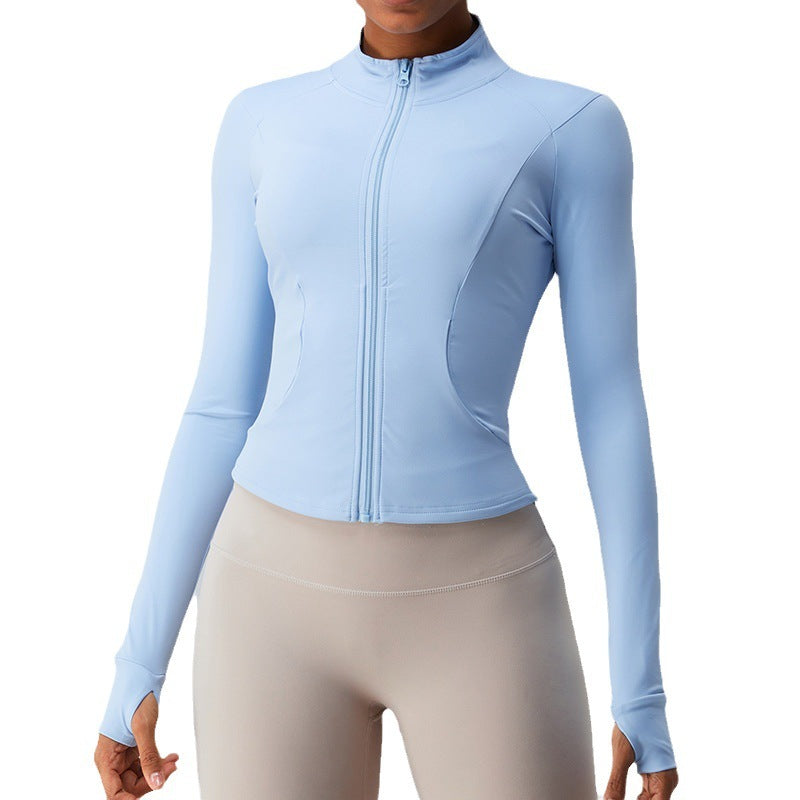 Women's Slim Fit Quick-Dry Activewear Jacket - Long Sleeve Workout Top