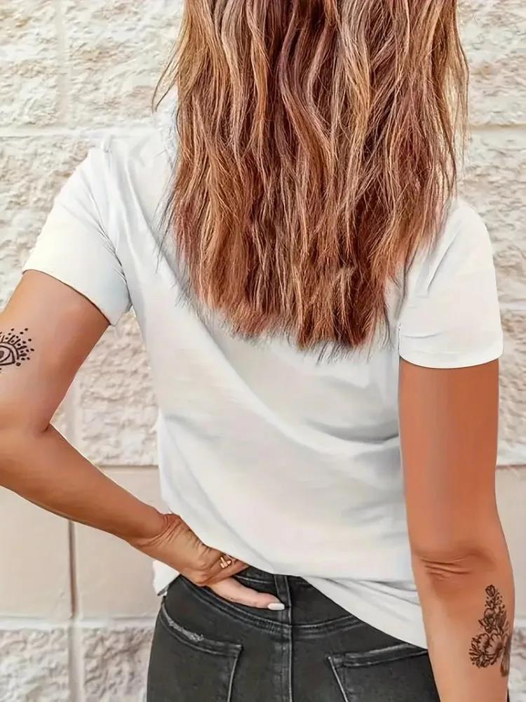 Cowgirl Chic Floral Graphic Cotton T-Shirt for Women