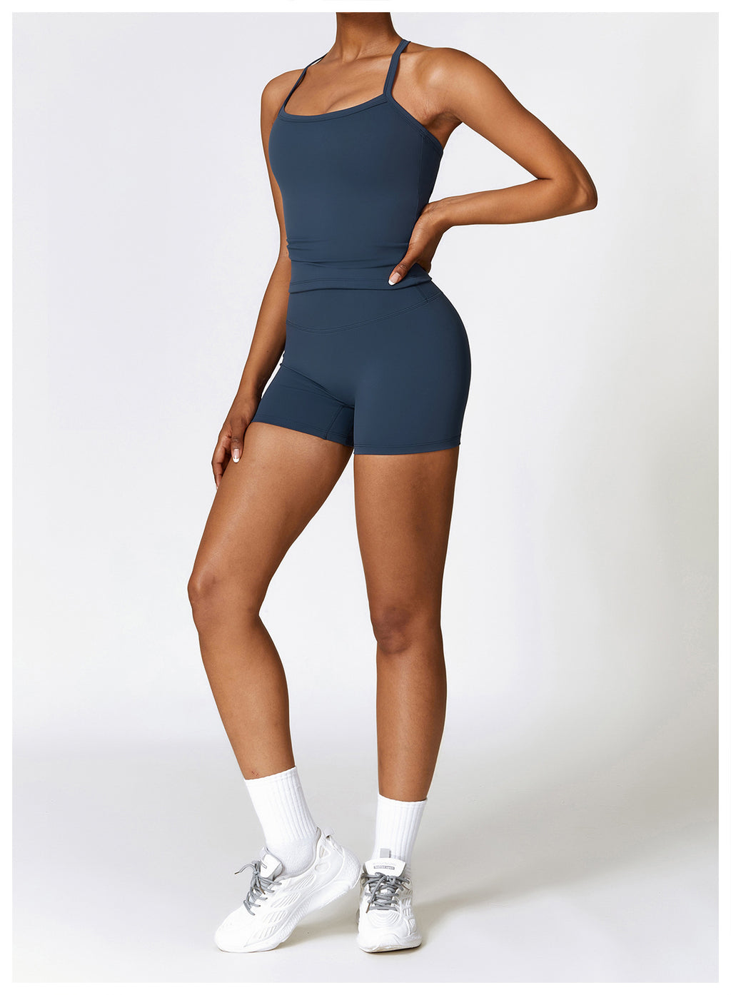 Women's Quick Drying Athletic Tank Top and Shorts Set for Running and Workouts