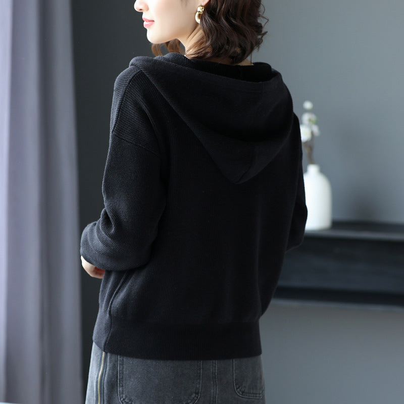 Aria Hooded Knit Cardigan