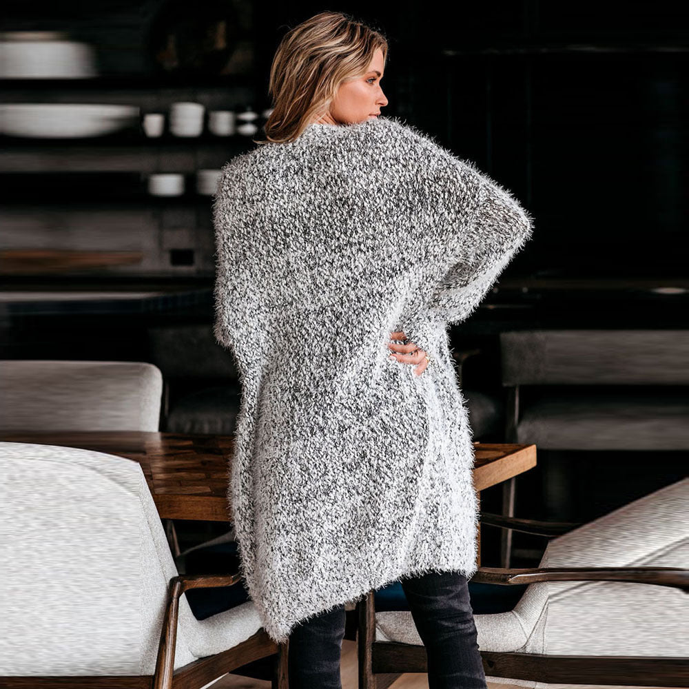 Ultra Soft Cozy Long Sleeve Open Front Acrylic Knit Cardigan