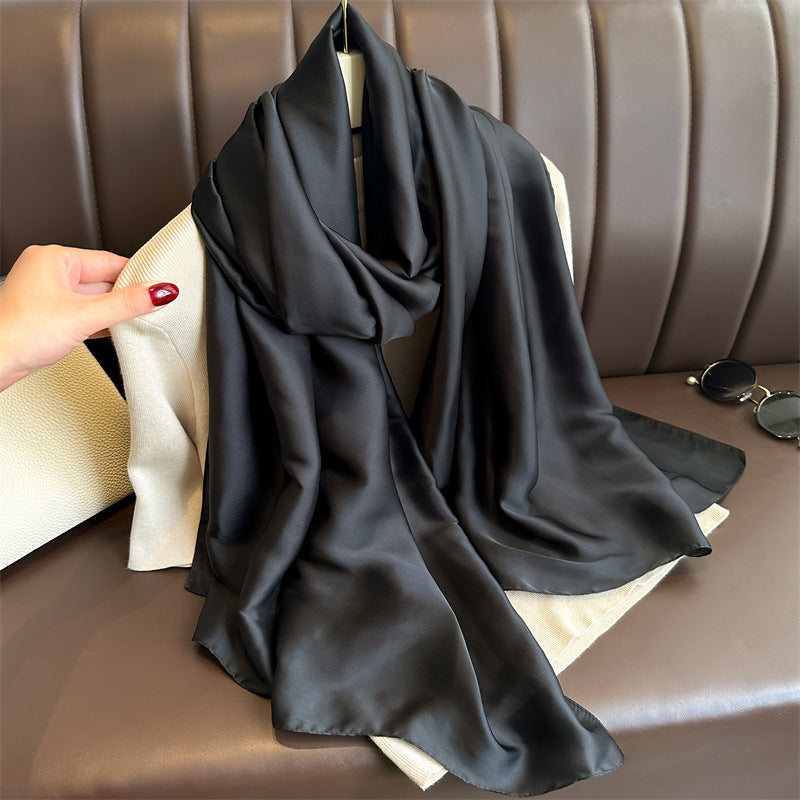 Soft Solid Scarf - Versatile Polyester Wrap