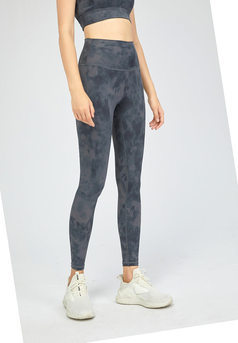 Slimming High-Waist Printed Active Leggings for Yoga and Fitness