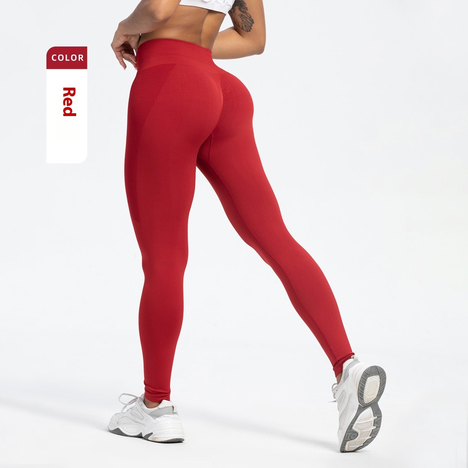 Seamless High-Waist Yoga Pants for Women - Moisture-Wicking Fit