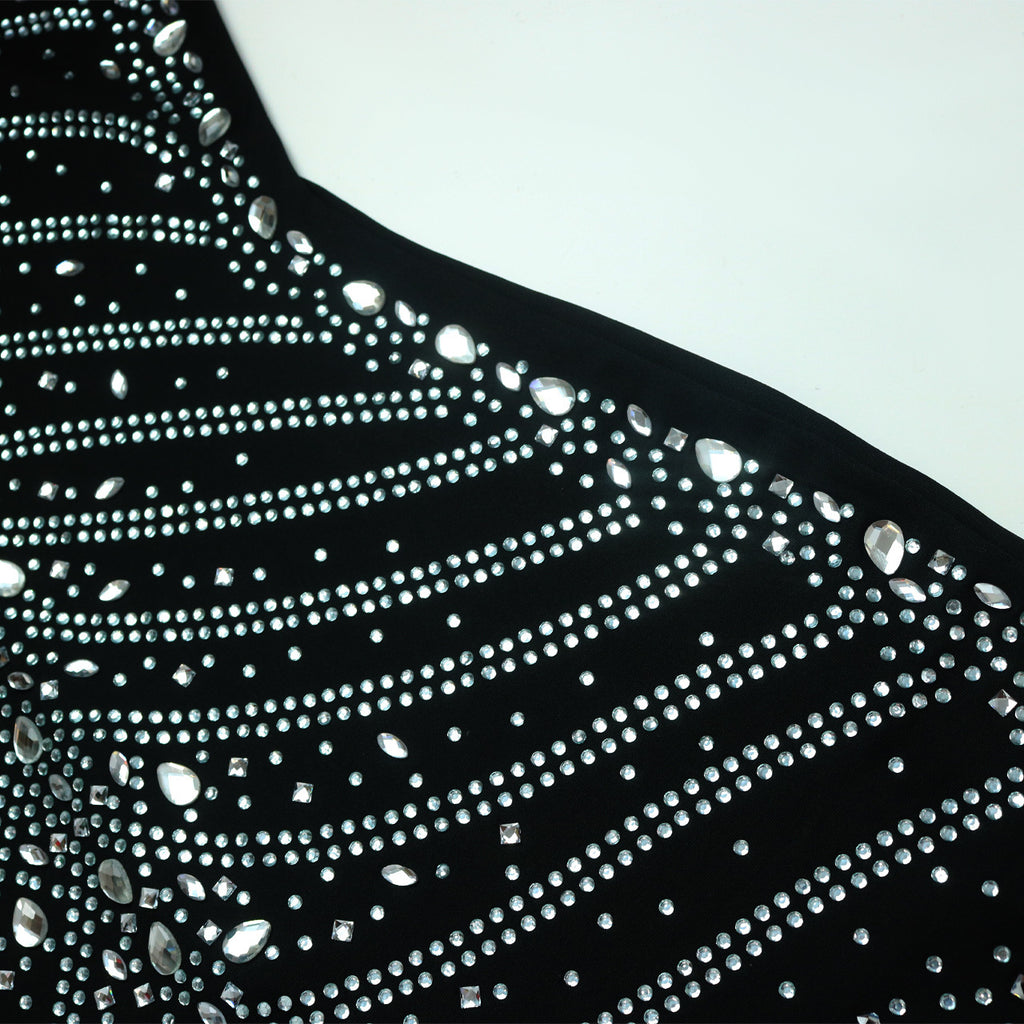 Sparkling Rhinestone Tassel Mini Dress - Glamorous Party & Evening Wear