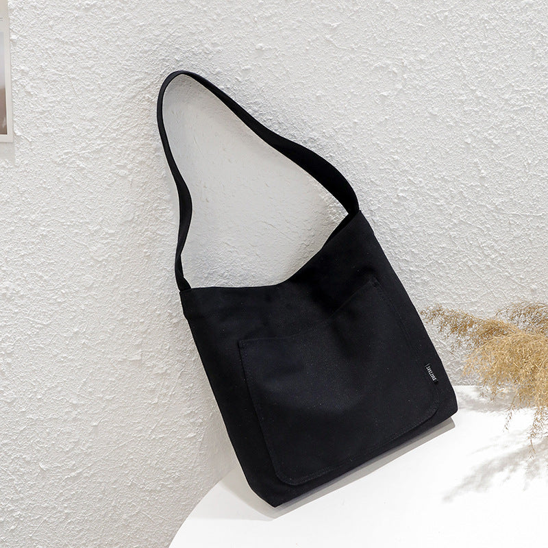 Minimalist Canvas Shoulder Bag - Large & Stylish