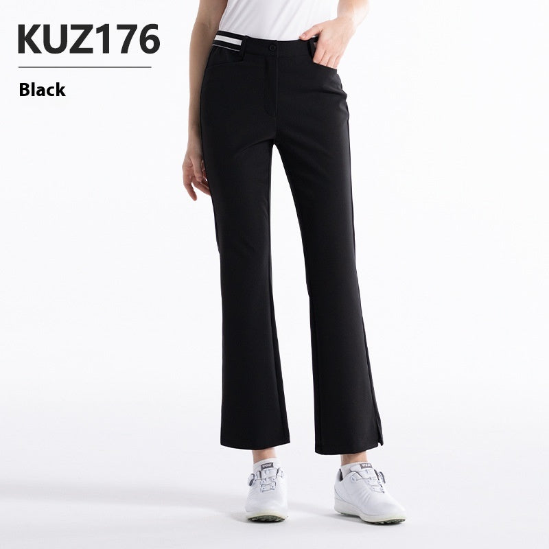 Women's Elastic Waist Slightly Flared Golf & Sports Trousers