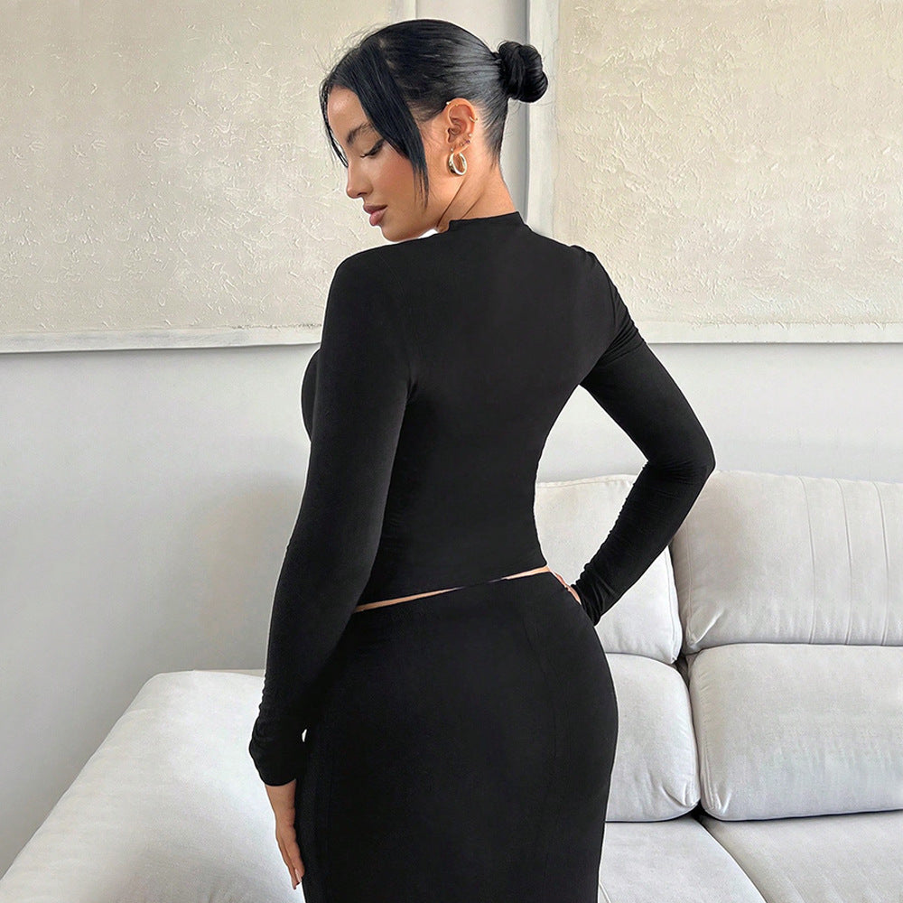 European And American Fashion Knitwear Long Sleeve T-shirt