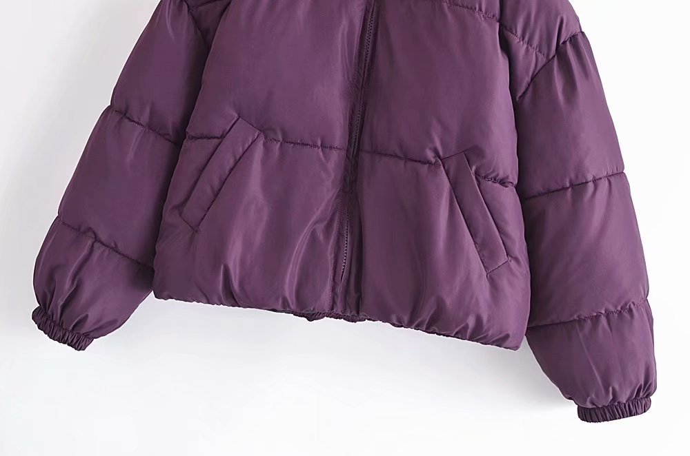 Chic Urban Puffer Jacket with Stand Collar Cozy Winter Essential