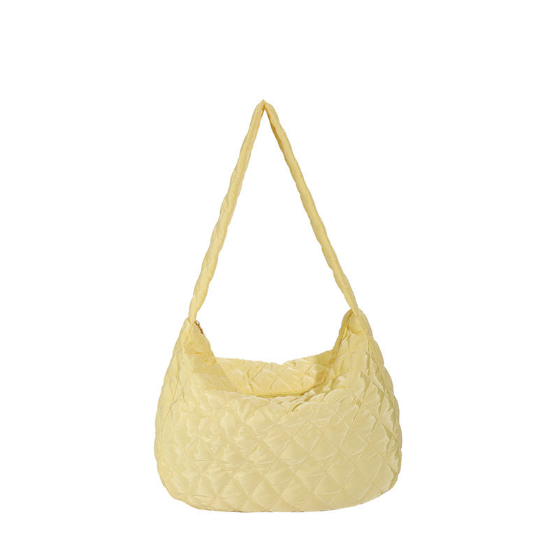 Chic Quilted Puffer Crossbody Bag for Women - Stylish Shoulder Handbag