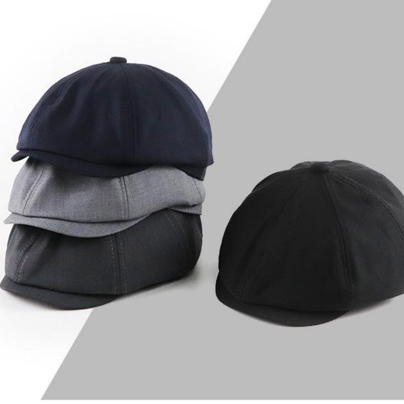 Unisex Solid Beret Hat - Classic Retro Style