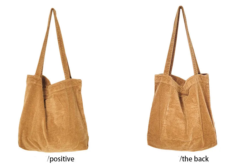 Cozy Corduroy Tote Bag - Spacious & Stylish