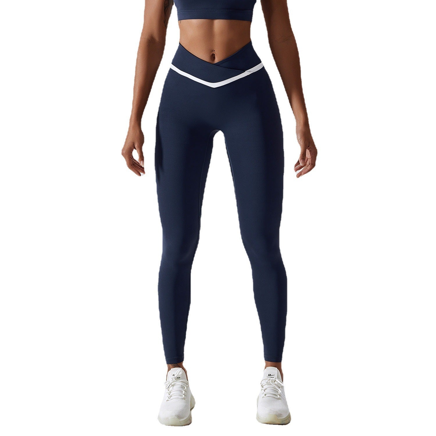 High Waist Quick-Drying Hip Lifting Yoga Leggings with Contrast Detail