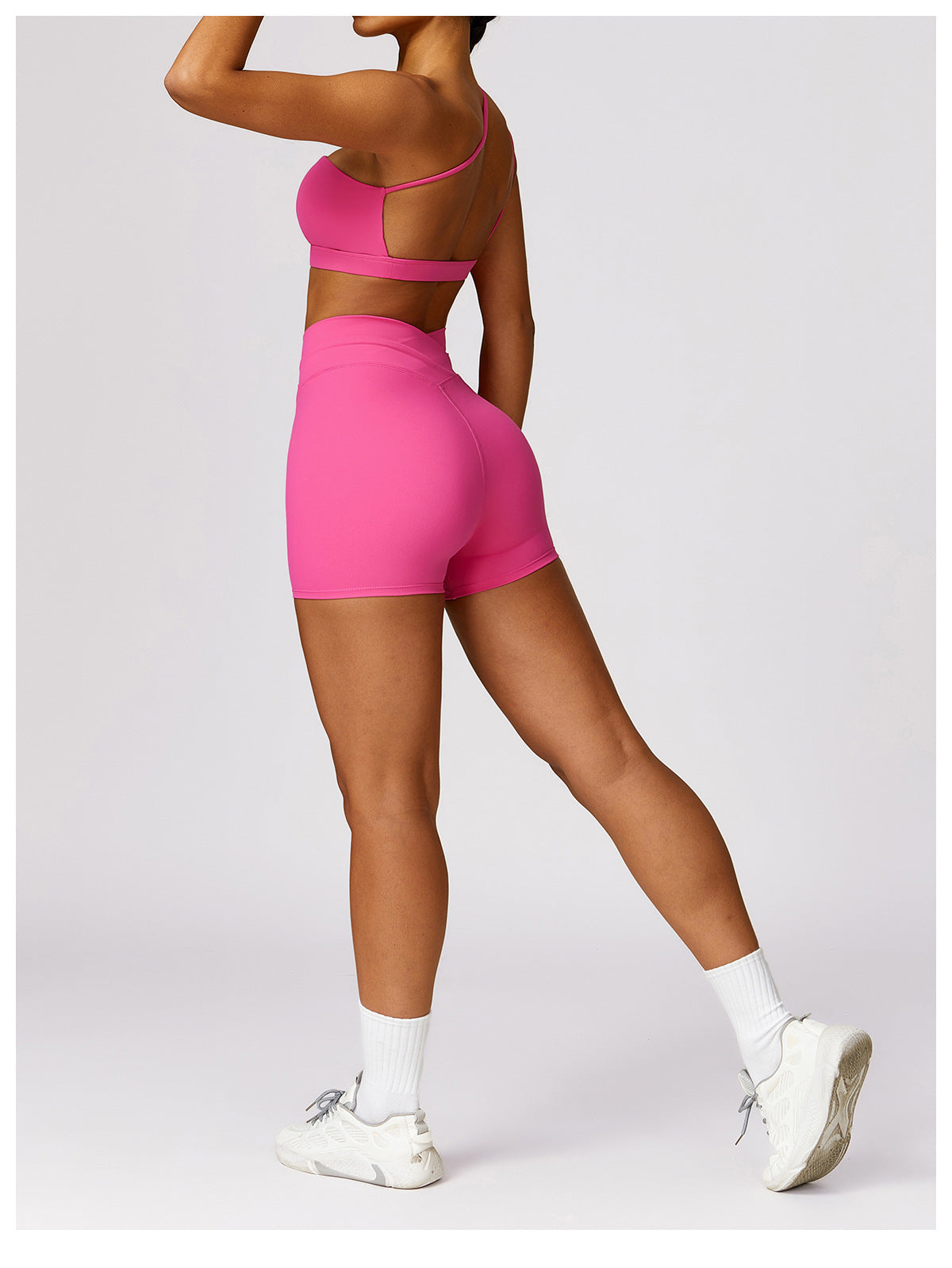 Asymmetrical One Shoulder Performance Sports Bra for Yoga and Workouts