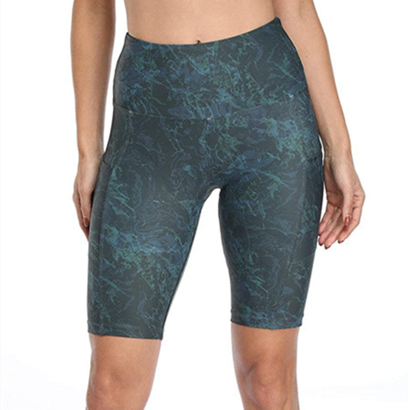 Fashionable Printed High-Waisted Biker Shorts for Sport and Everyday Comfort
