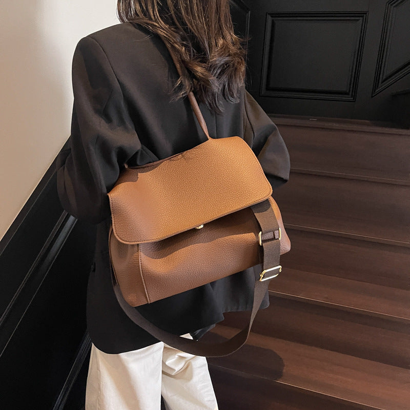 Vintage Casual PU Tote Bag - Stylish All-Match Shoulder Handbag