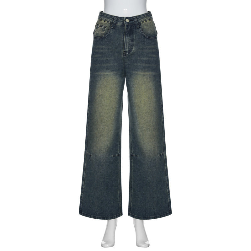 Trendy Gradient Wash Mid-Waist Jeans for Women