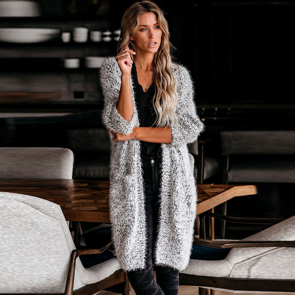 Ultra Soft Cozy Long Sleeve Open Front Acrylic Knit Cardigan