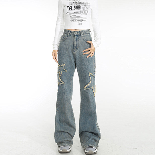 Y2K Star High Waist Flare Jeans