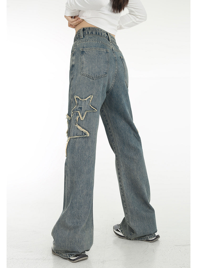 Y2K Star High Waist Flare Jeans
