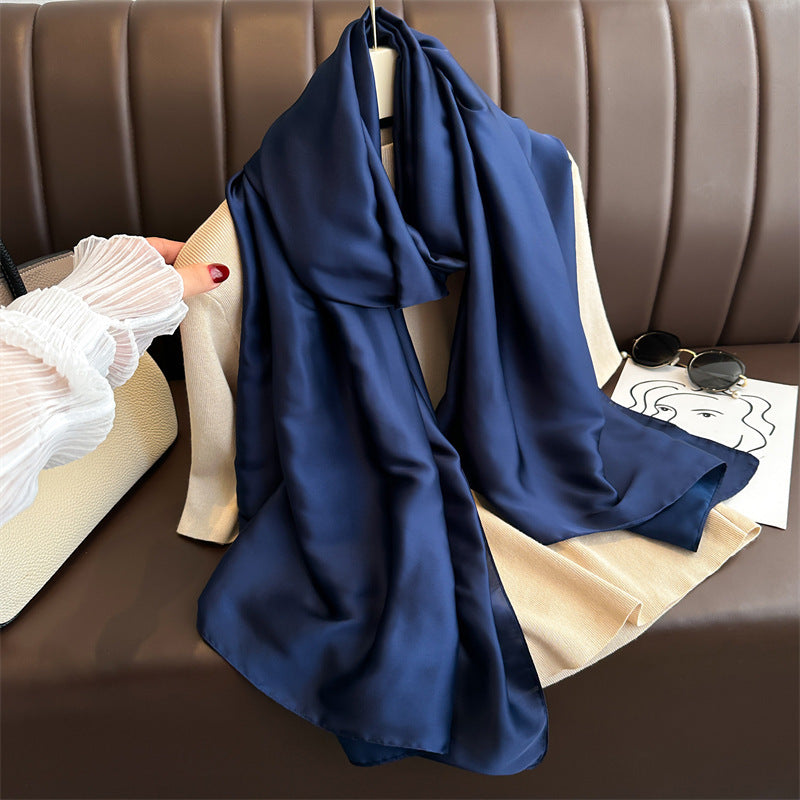 Soft Solid Scarf - Versatile Polyester Wrap