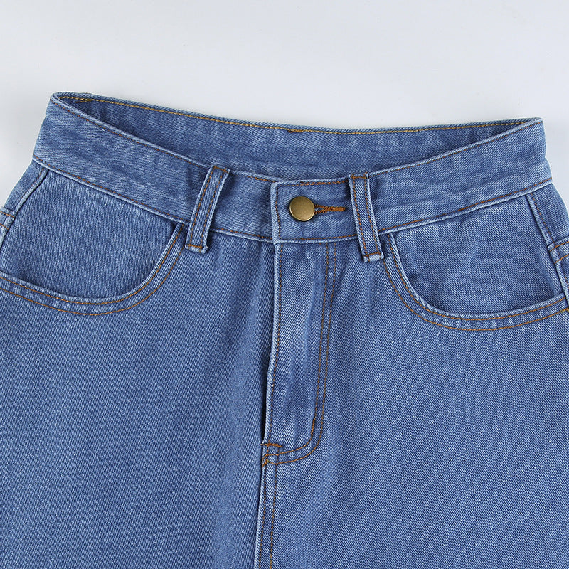 Ariana Vogue High Waist Star Distressed Flared Jeans for Women