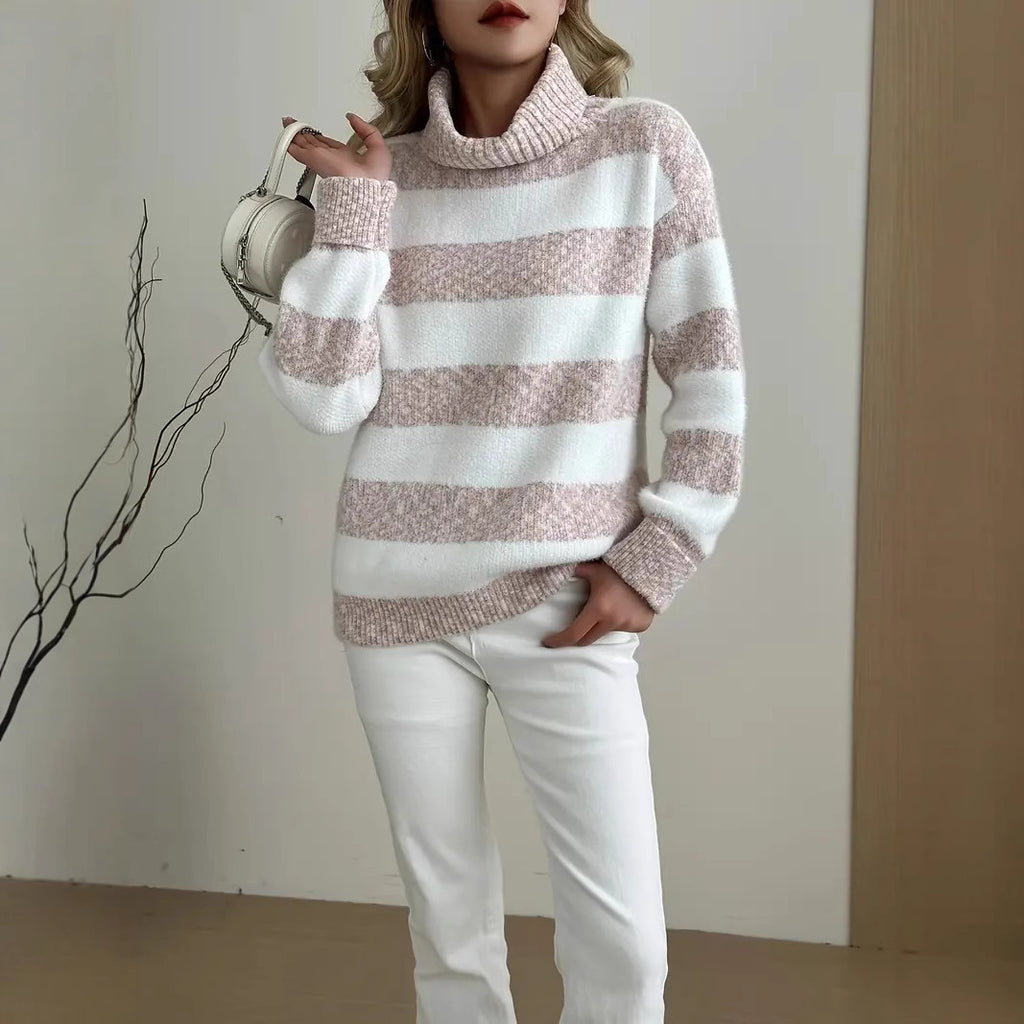 Aspen Striped Turtleneck Sweater