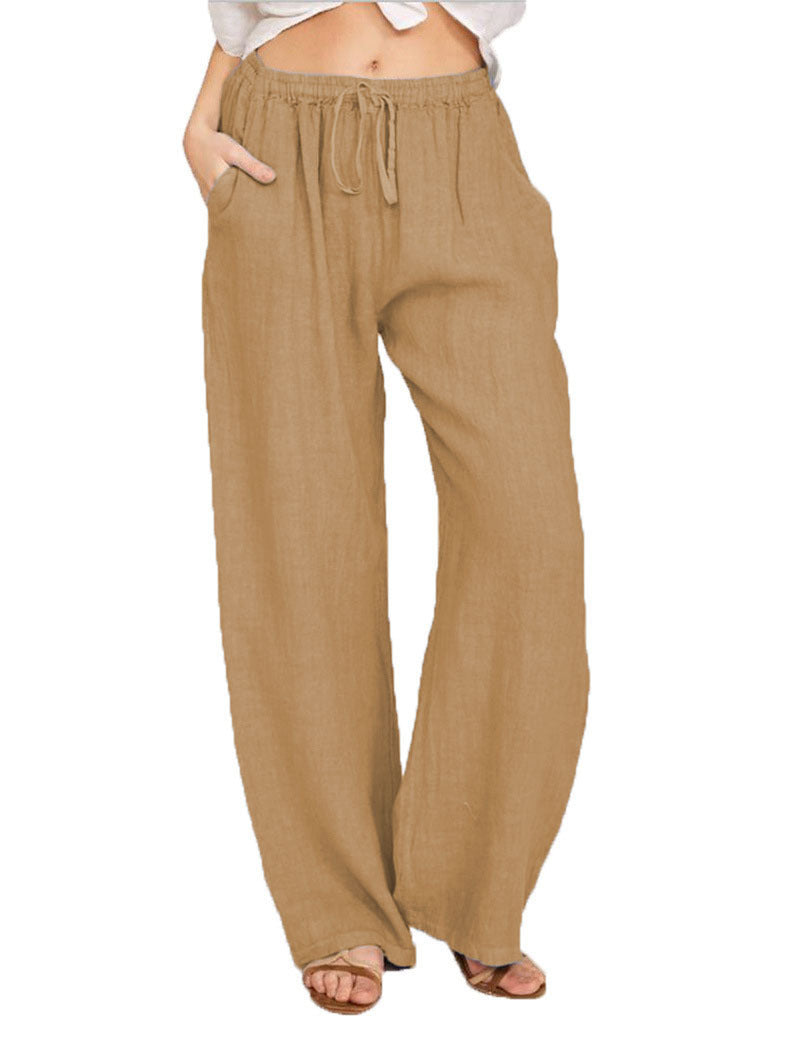 Comfortable Women's Loose Wide Leg Pants with Drawstring