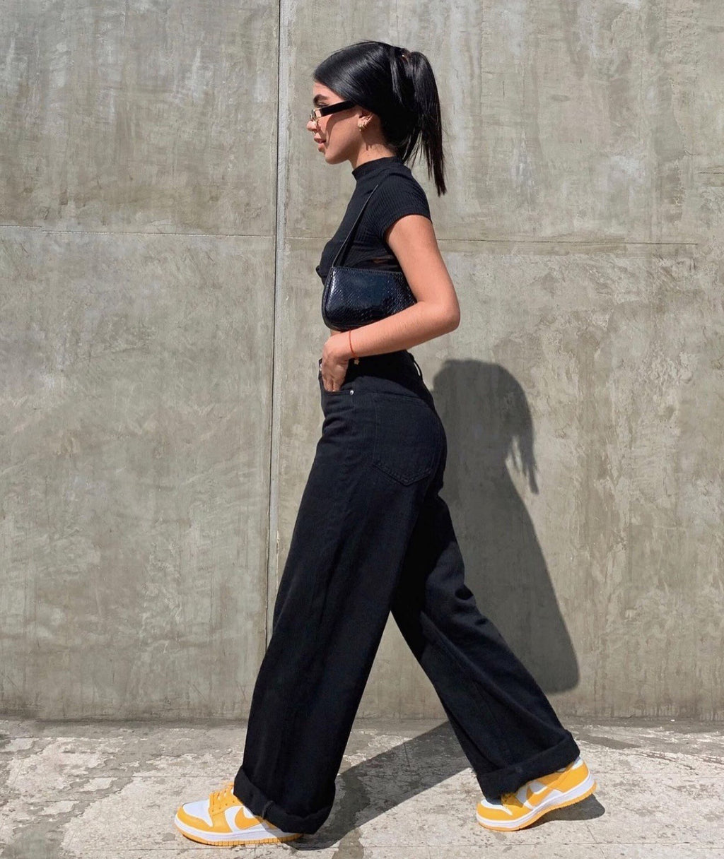 Women's High Waist Floor Jeans And Trousers