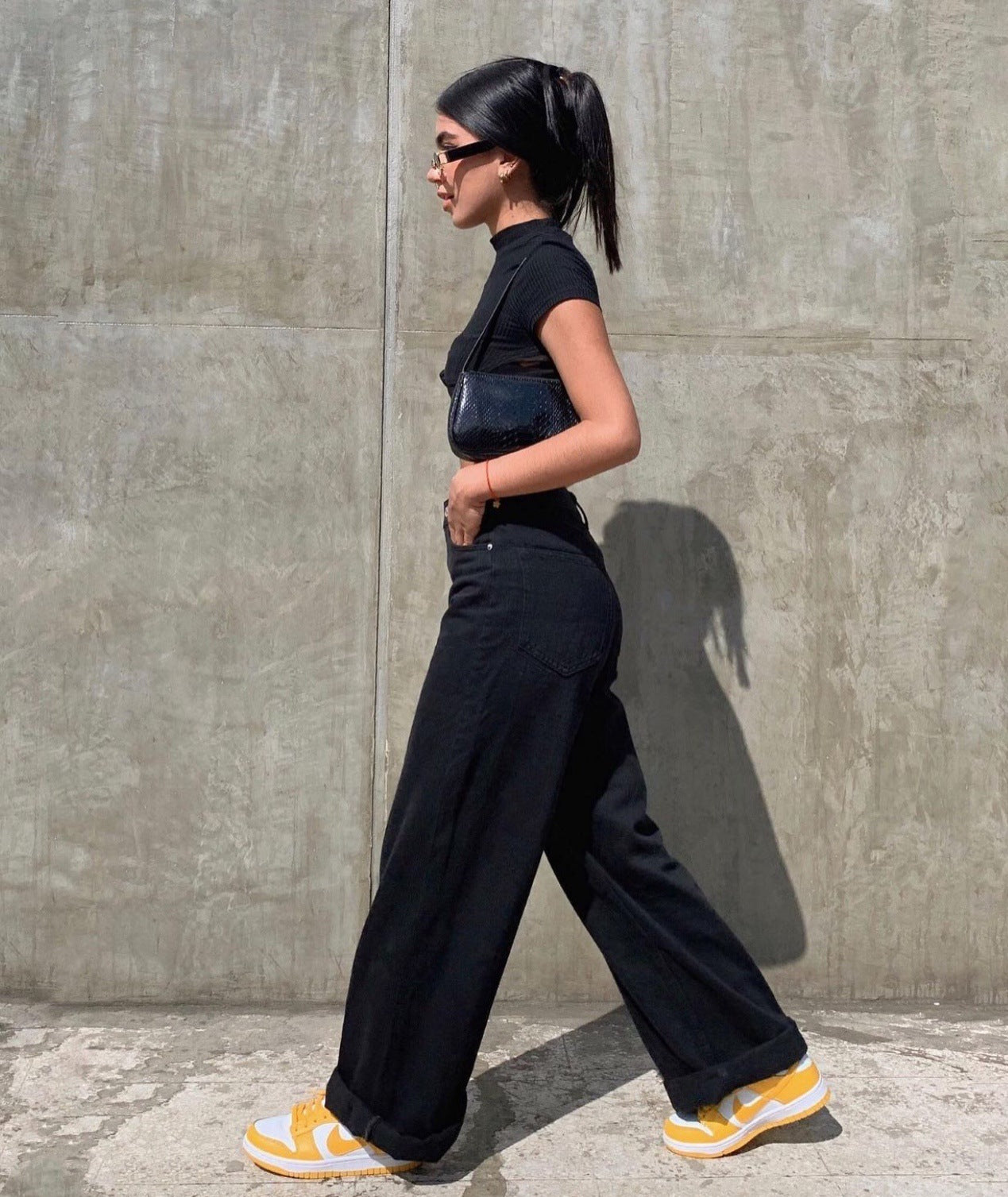 Women's High Waist Floor Jeans And Trousers