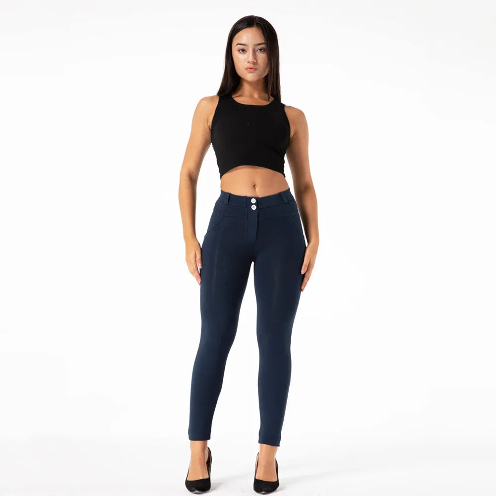 Women's High Waisted Sculpting Denim Leggings
