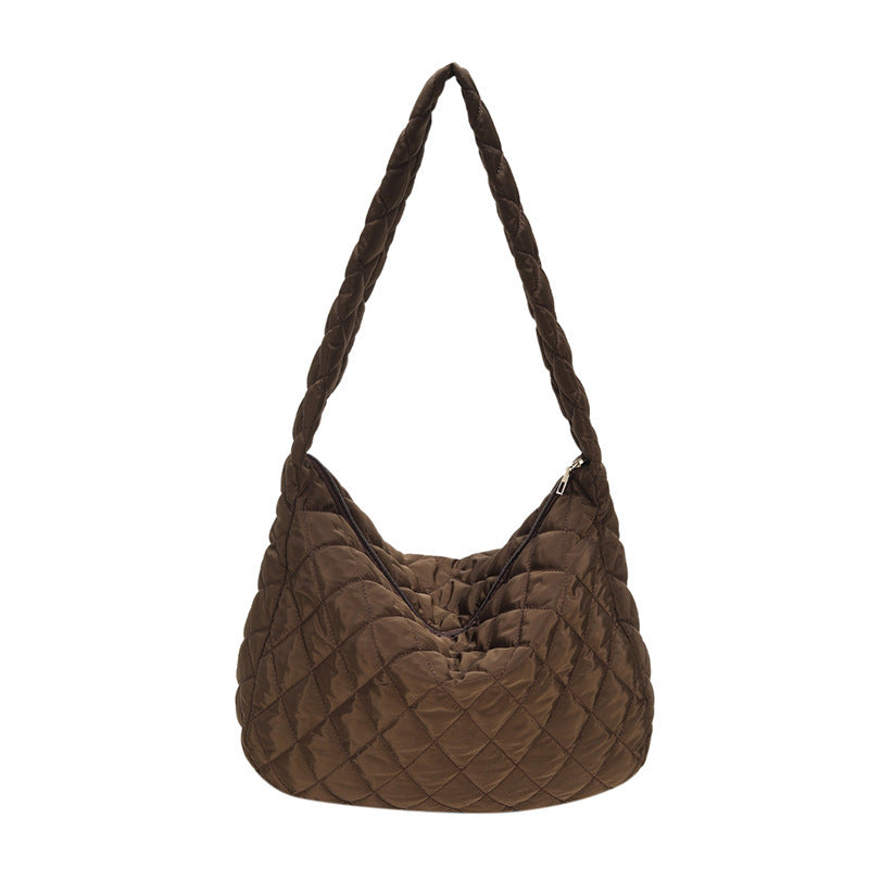 Chic Quilted Puffer Crossbody Bag for Women - Stylish Shoulder Handbag