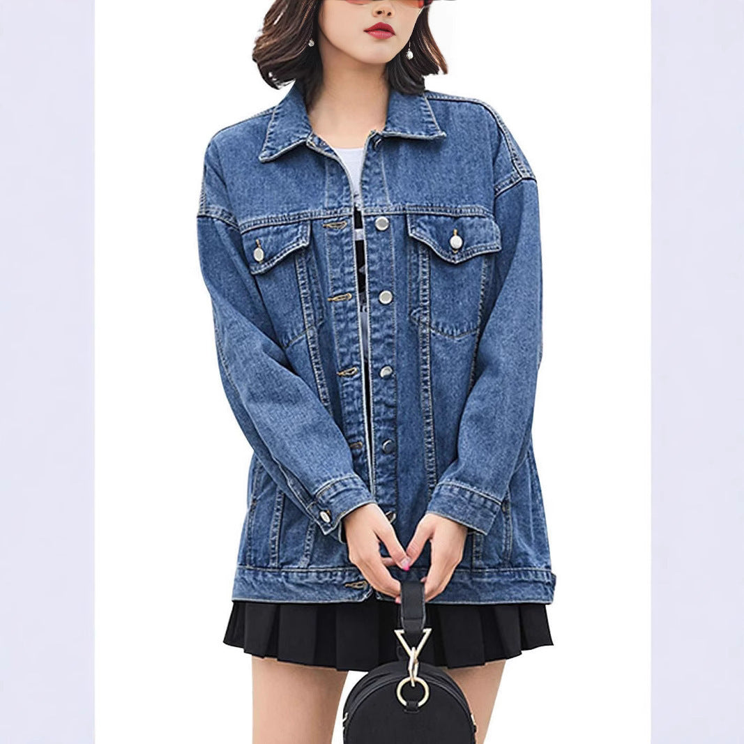 Effortless Oversized Denim Jacket Long Sleeve for Casual Everyday Style
