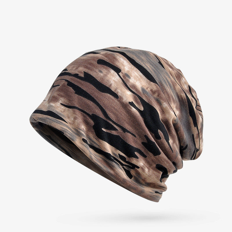 Unisex Camo Slouchy Beanie - Flexible Cotton Headwear