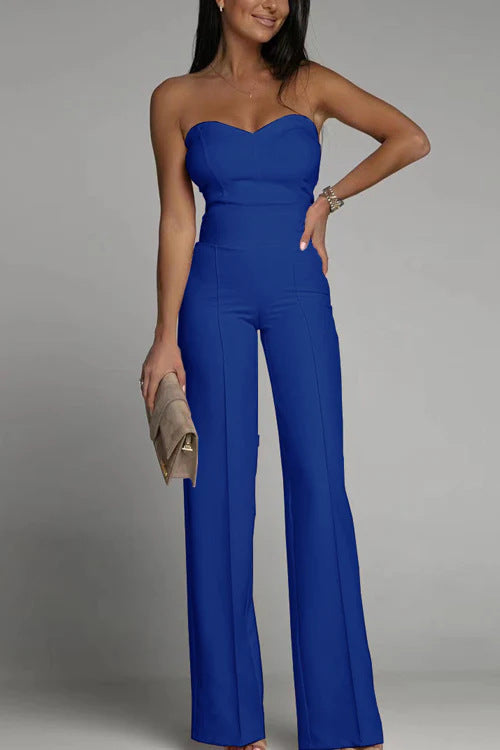Elegant Strapless Wide Leg Jumpsuit for Women