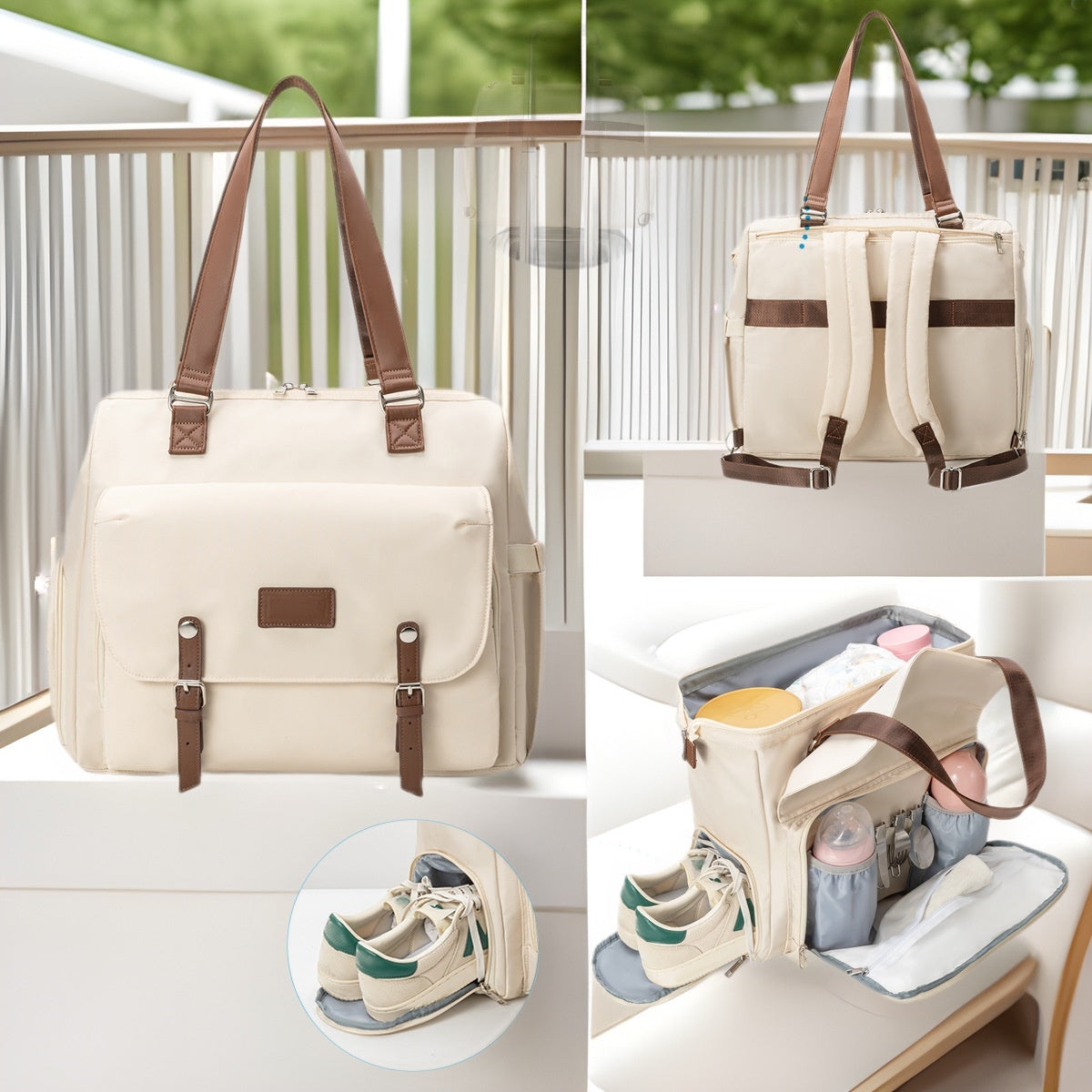 Spacious Maternity Diaper Backpack with Multi-functional Storage and Comfortable Carry