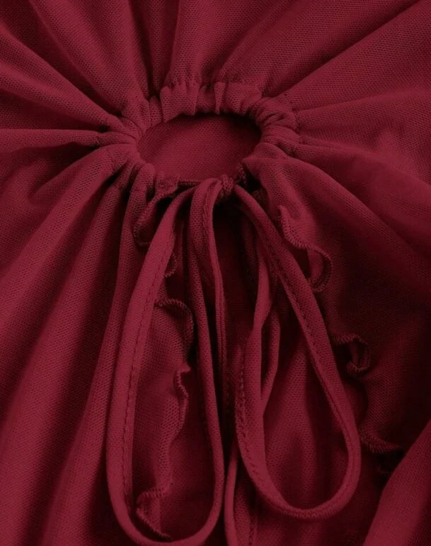 Women's Asymmetric Tube Top - Lace-Up Strapless Blouse